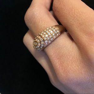 18k rose gold plated ring